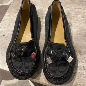 8.5 Coach Black Driving Moccasins